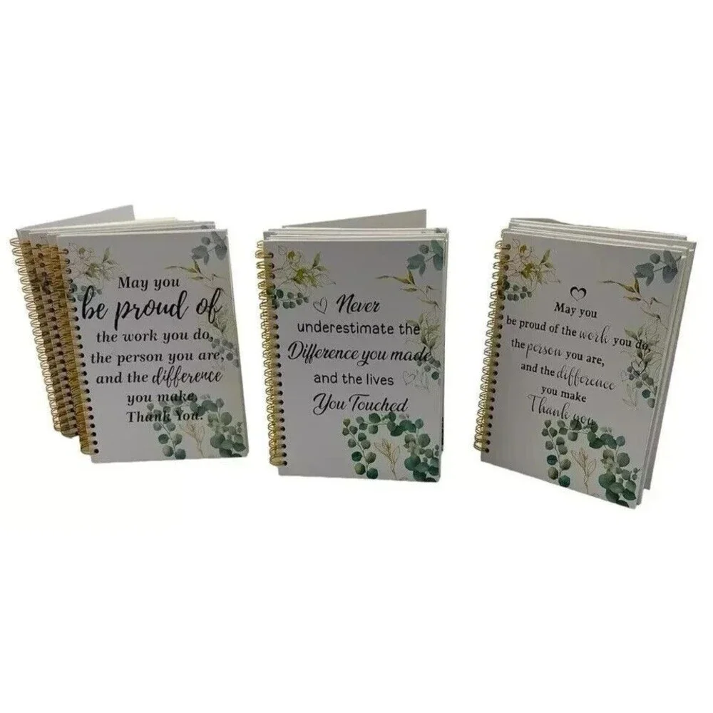 Appreciation Thank You Gifts Inspirational Spiral Notebook set of 12